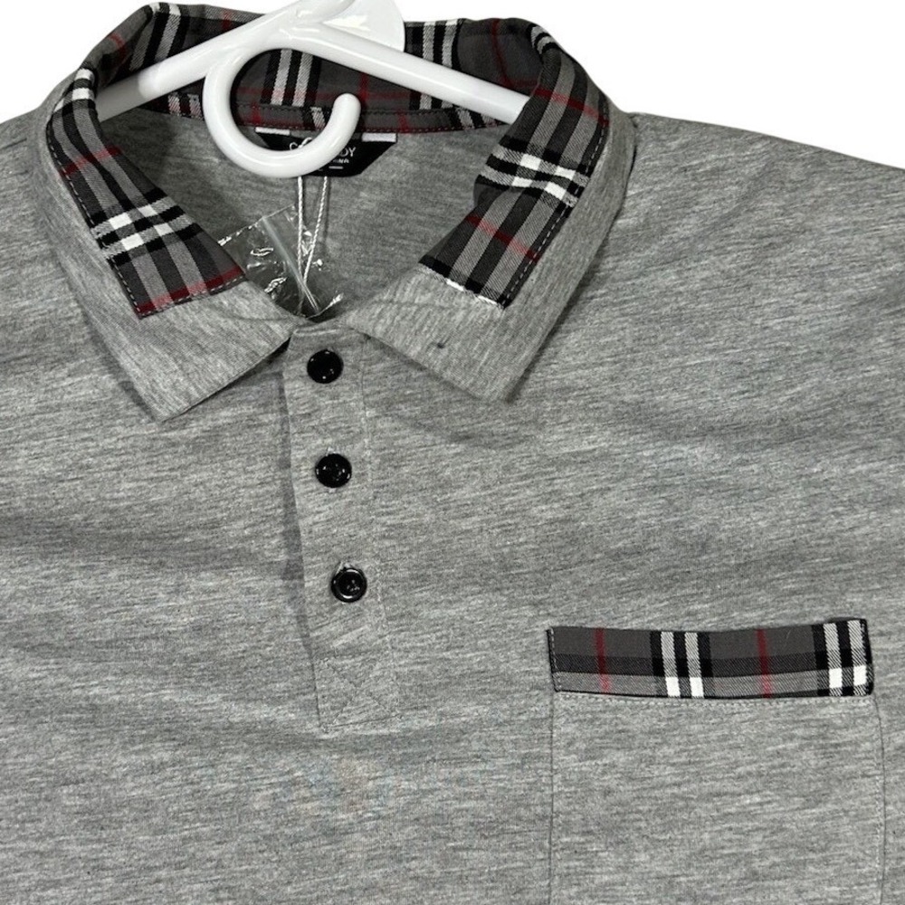 COOFANDY Casual 1/4 Button Down Shirt Gray Size Large Long Sleeve Brand‎ New